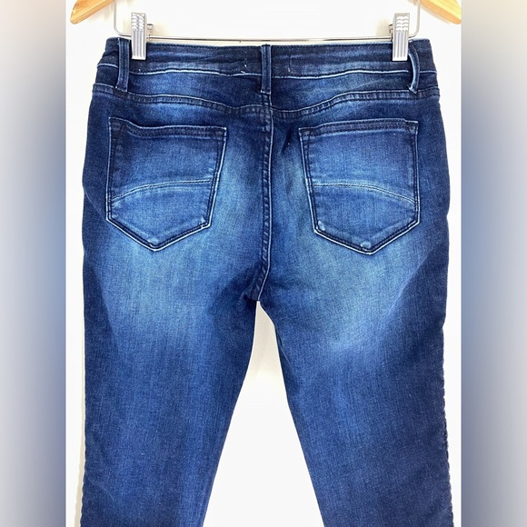 Driftwood Jackie Blue Braided Side Stripe Cropped Raw Hem Jeans Women’s Size 28 - Picture 6 of 12